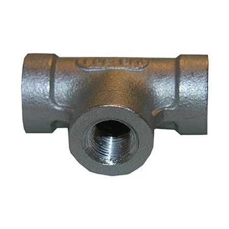 Larsen Supply Co Stainless Steel Female Iron Pipe Tee, 1/8 in, Type 304, 150 lb, Lead-Free  32-2401